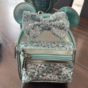 Disney loungelly Sequin Mini Backpack - Blue/ new never used